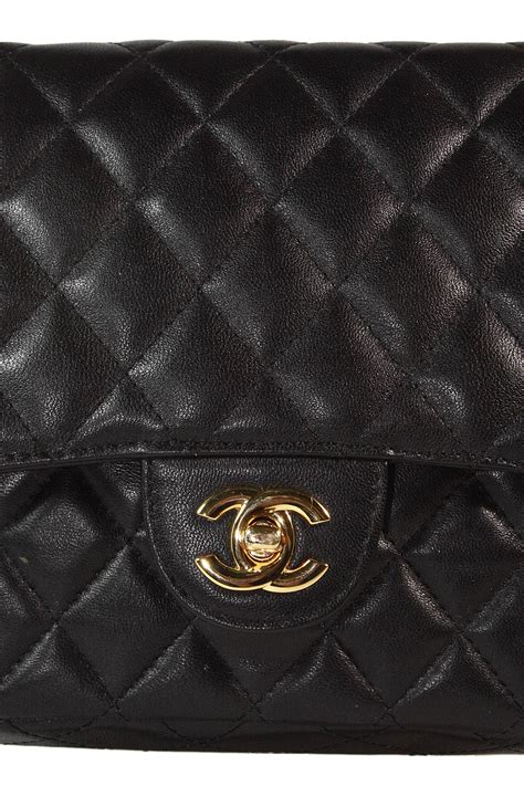 bolso chanel 10218184|Chanel Black Lambskin Classic Quilted Double Strap Bag .